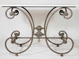19th century marble butchers table - J. Marechal Paris 43¼" x 25½"