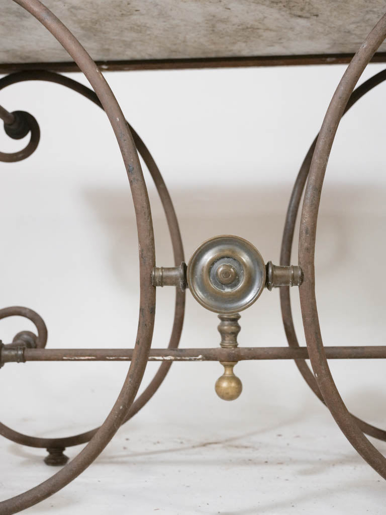 19th century marble butchers table - J. Marechal Paris 43¼" x 25½"