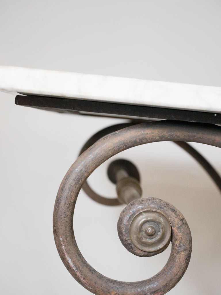 19th century marble butchers table - J. Marechal Paris 43¼" x 25½"