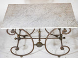 19th century marble butchers table - J. Marechal Paris 43¼" x 25½"