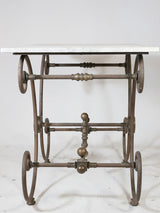 19th century marble butchers table - J. Marechal Paris 43¼" x 25½"