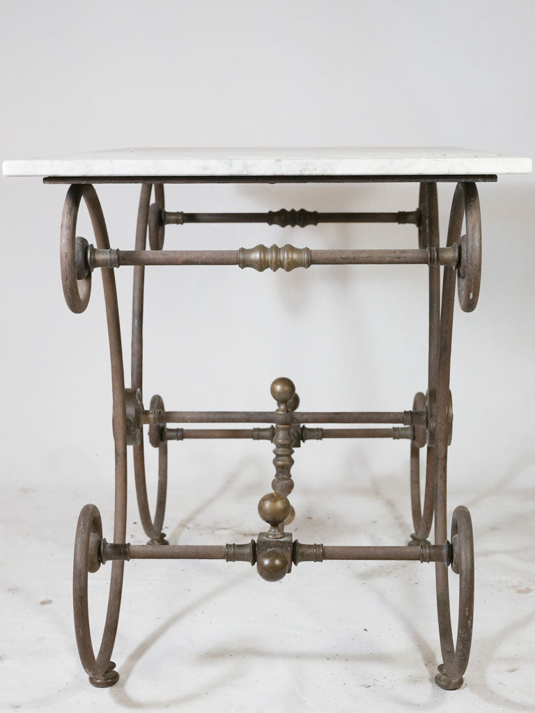 19th century marble butchers table - J. Marechal Paris 43¼" x 25½"