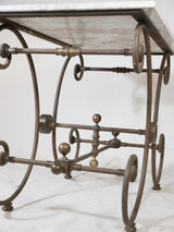 19th century marble butchers table - J. Marechal Paris 43¼" x 25½"