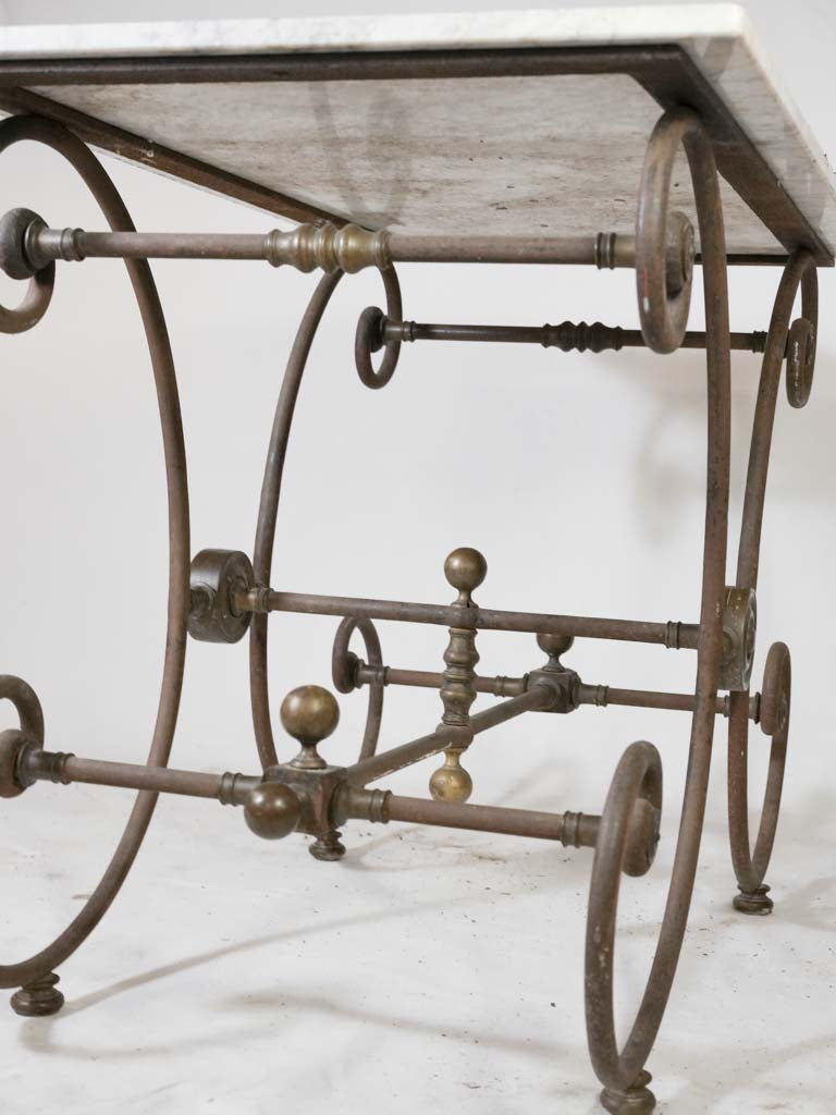 19th century marble butchers table - J. Marechal Paris 43¼" x 25½"