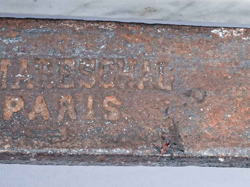 19th century marble butchers table - J. Marechal Paris 43¼" x 25½"