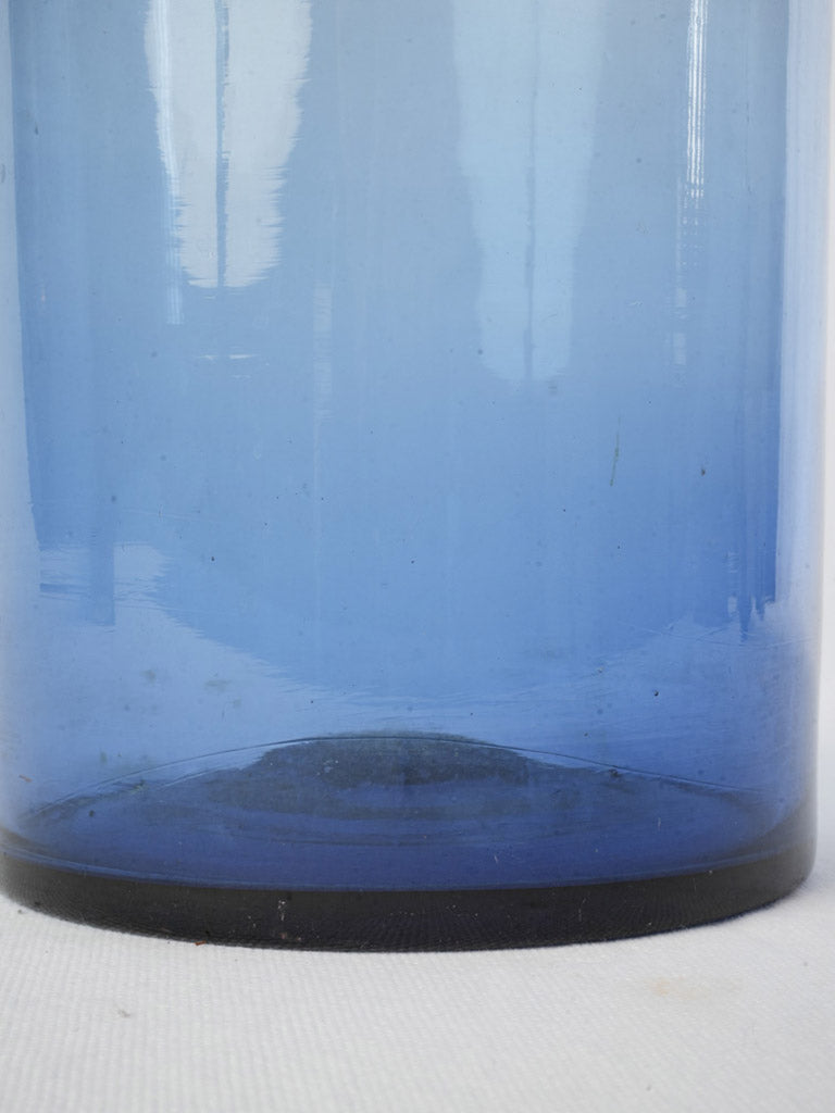 Large, 5-Liter French Perfumer’s Bottle in Mouth-Blown Cobalt Glass Circa 1900 - 14½"