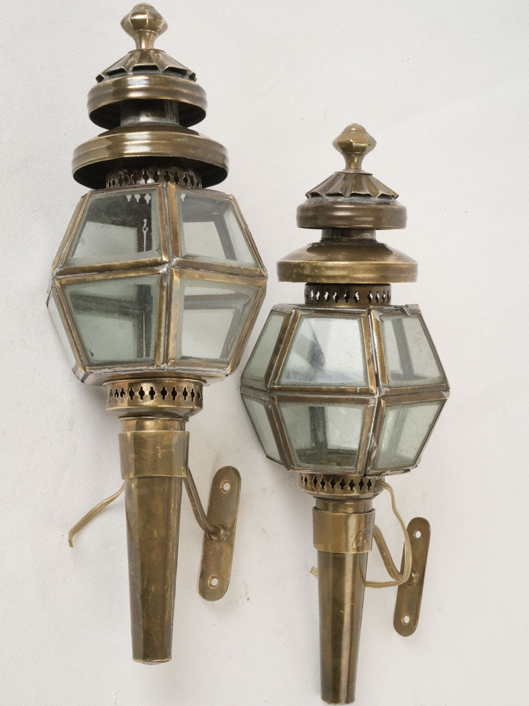 Elegant vintage brass wall sconces  