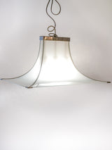 Rectangular pendant light - Esperia 1960s pagoda - 20½" x 27½"