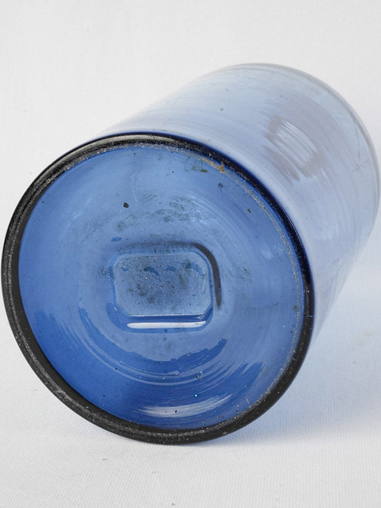 Large, 5-Liter French Perfumer’s Bottle in Mouth-Blown Cobalt Glass Circa 1900 - 14½"