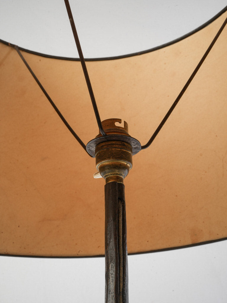 Artisan dark ironwork table lamp  