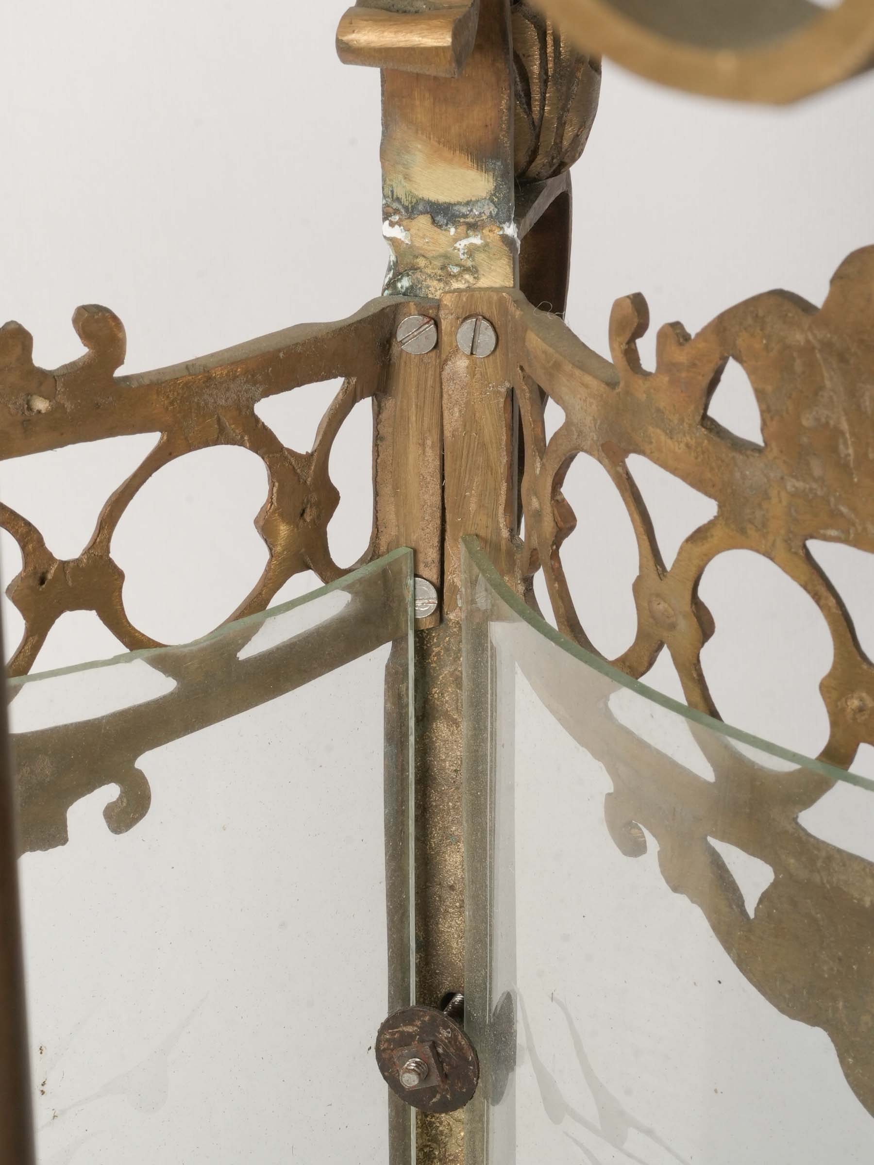 Warm tone patina ceiling lantern