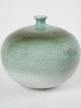 Vintage turquoise ceramic vase, French