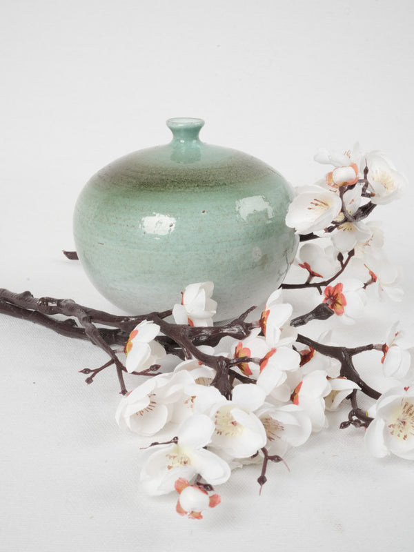 Retro celadon-glazed petit bulb vase