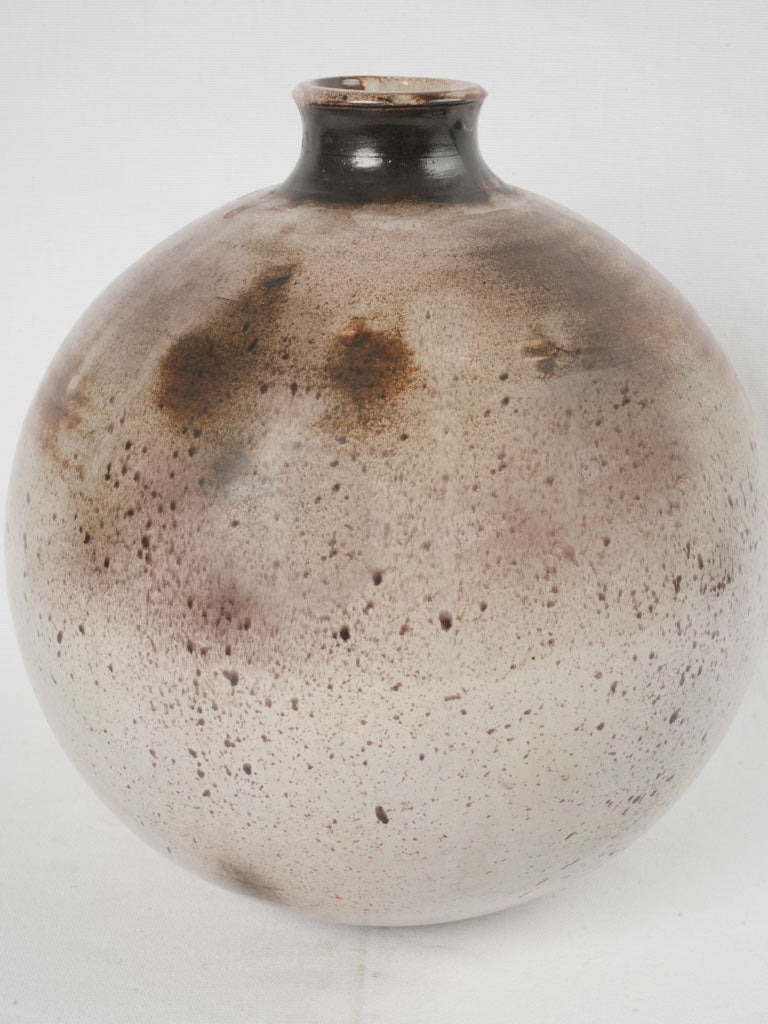 Vintage French ceramic grey-brown vase