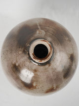 Artisanal speckle-finish ceramic French vase