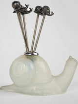 Elegant vintage French glass snail
