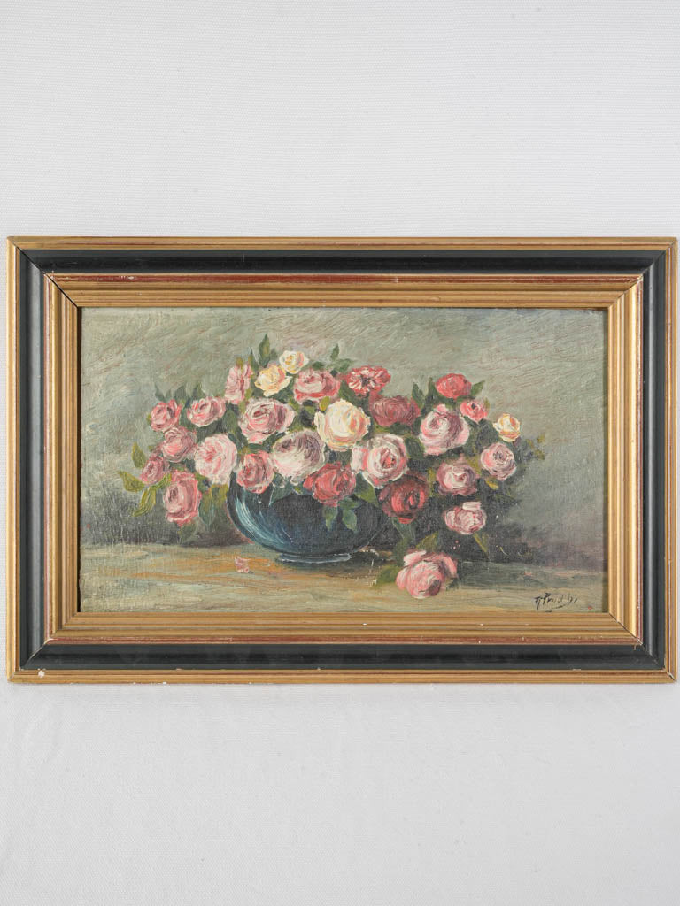 Antique delicate floral painting