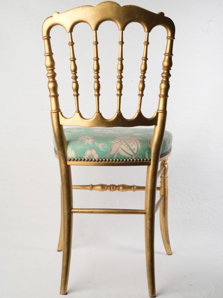 Early 20th Century Napoleon III Chair in Gilt Paint - 35"