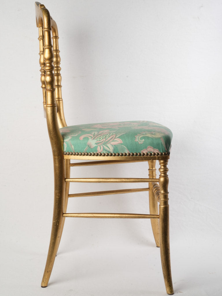 Early 20th Century Napoleon III Chair in Gilt Paint - 35"