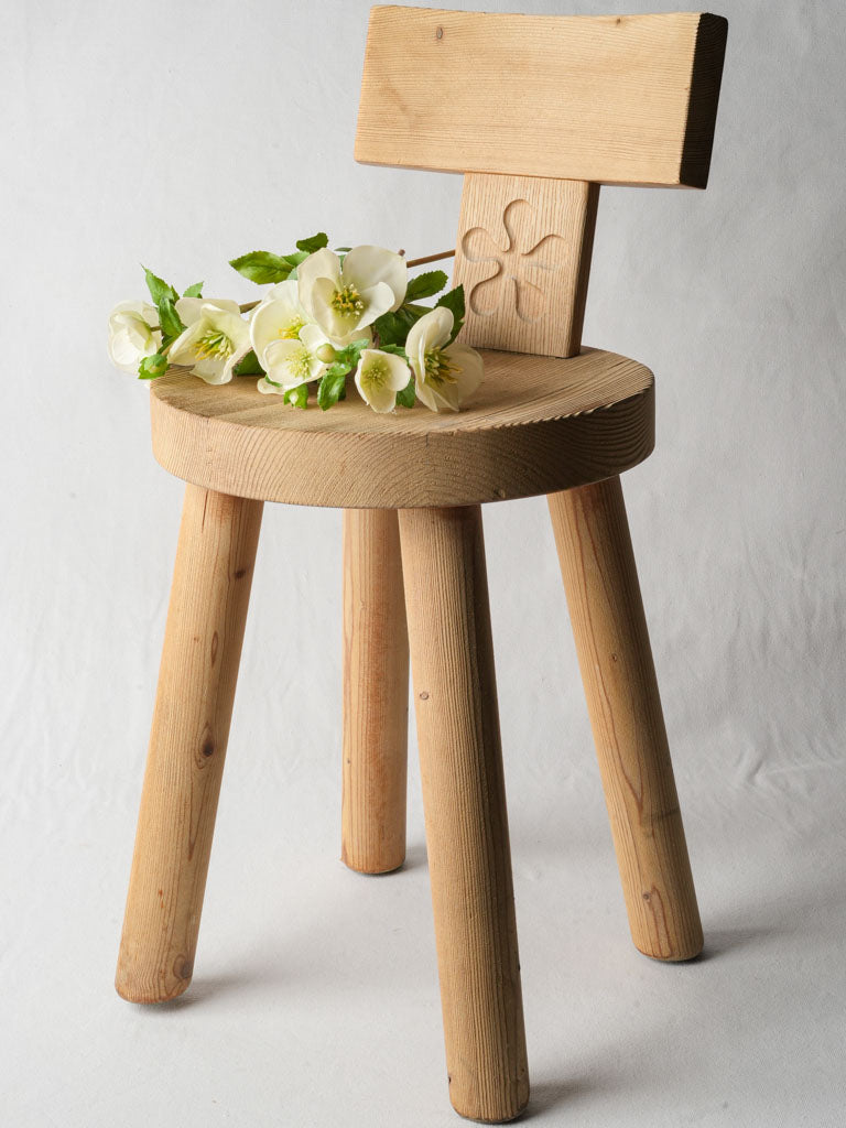 Rustic-modern wooden chair design