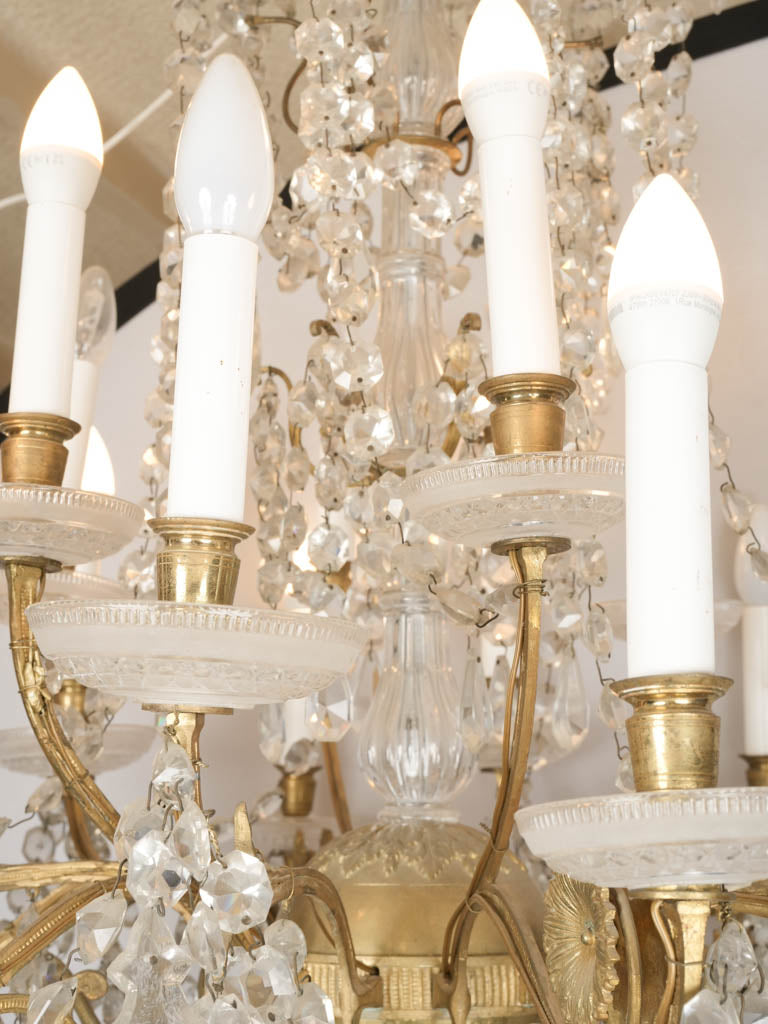 Opulent vintage crystal chandelier