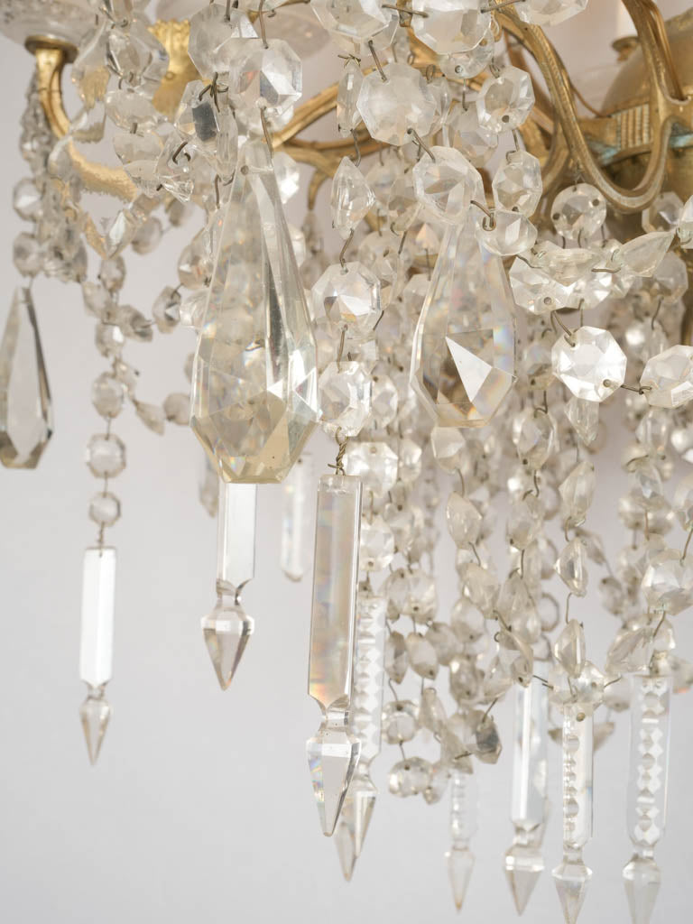 Beaded glass ornate crystal chandelier