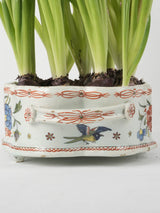 Authentic French floral painted cachepot