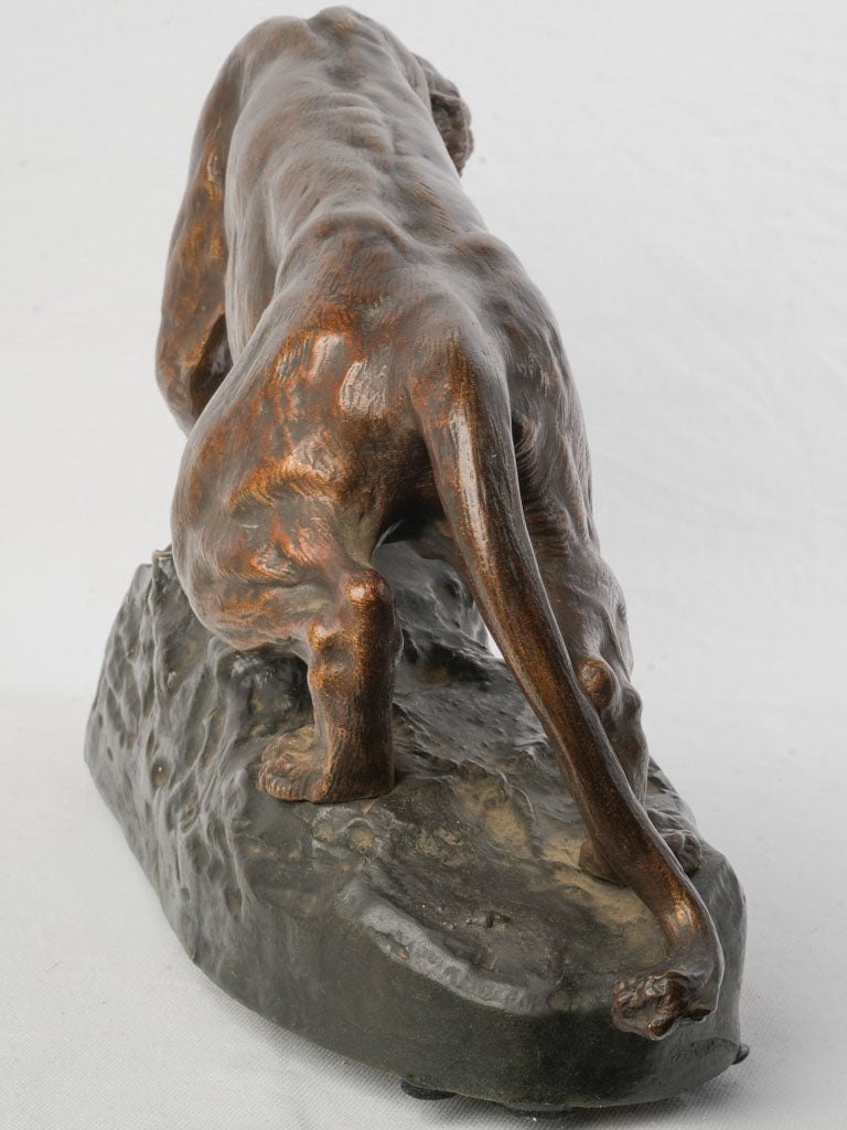 Dark patina bronze sculpture