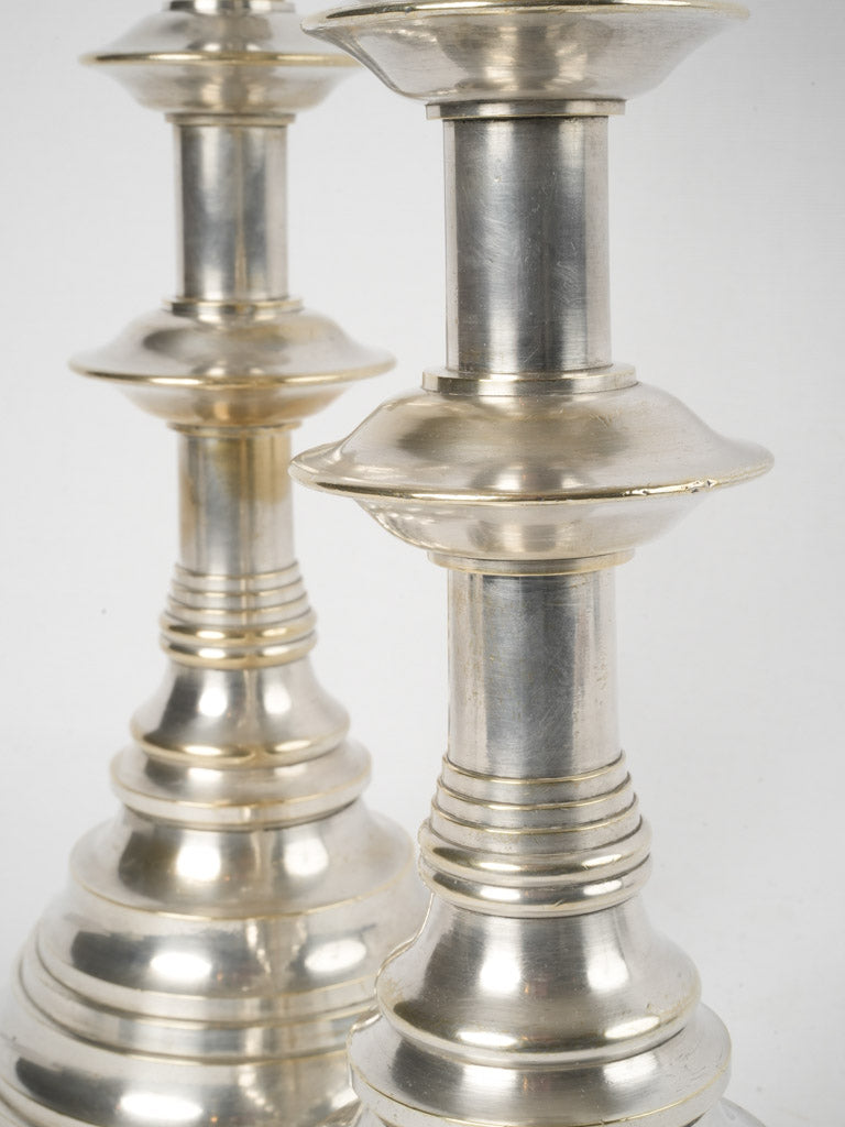 Classic silver-plate candlesticks France origin