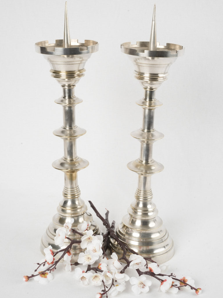Vintage Arts Crafts-style candlesticks decorative