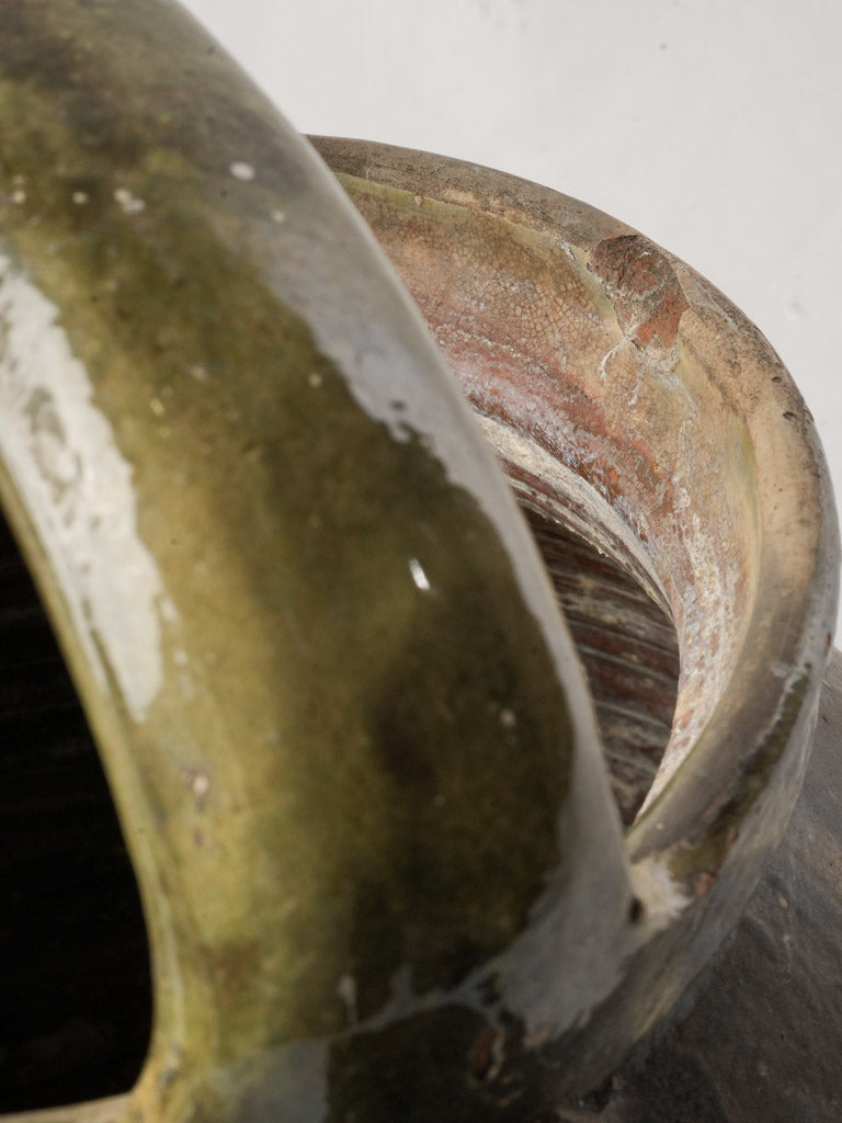 Late 19th-Century Provençal Water Jug in Tobacco-Toned Glaze - 13¾"