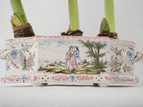 Vintage French countryside scene planter