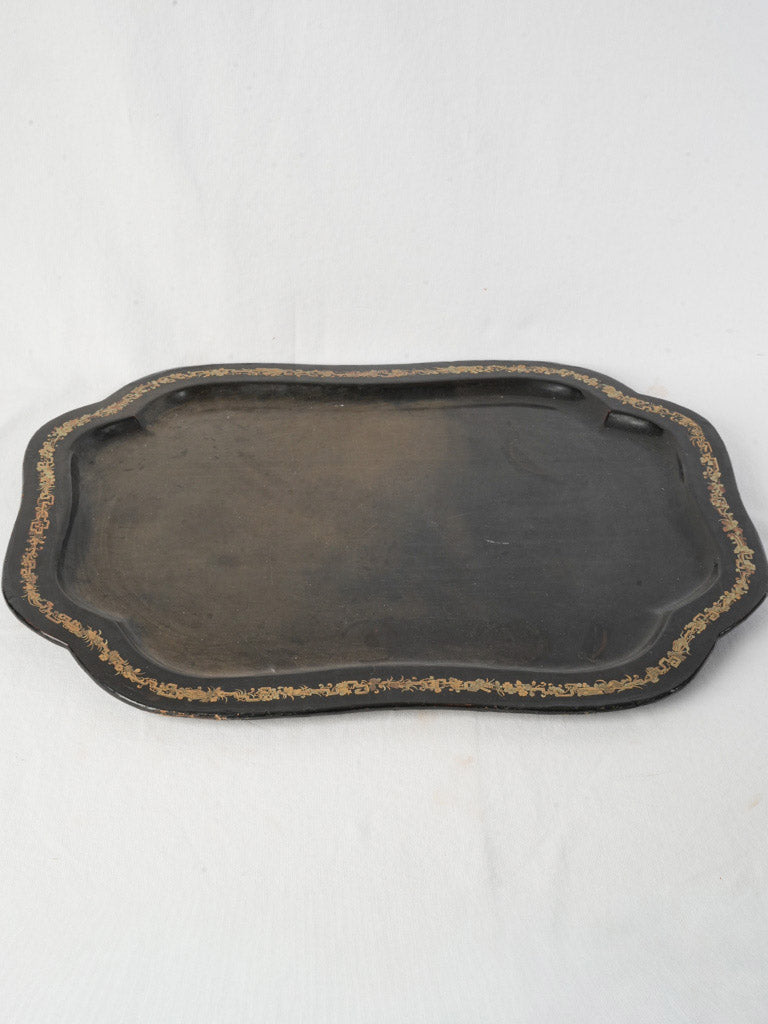 Luxurious detailed lacquer antique tray  