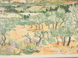 Large Provencal landscape lithograph - Yves Brayer (1907-1990) - 34¾" x 47¼"
