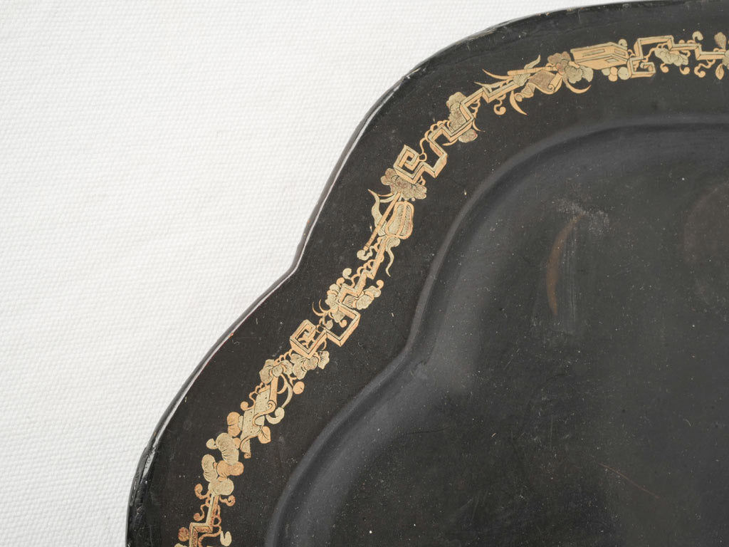 Decorative historic gilded design tray  