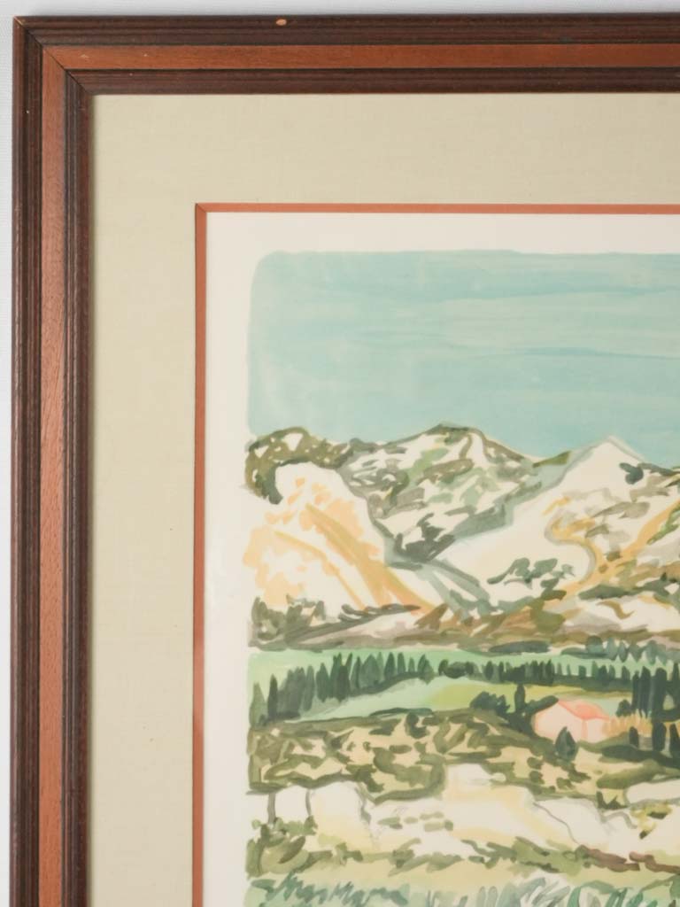 Large Provencal landscape lithograph - Yves Brayer (1907-1990) - 34¾" x 47¼"