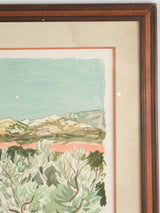 Large Provencal landscape lithograph - Yves Brayer (1907-1990) - 34¾" x 47¼"