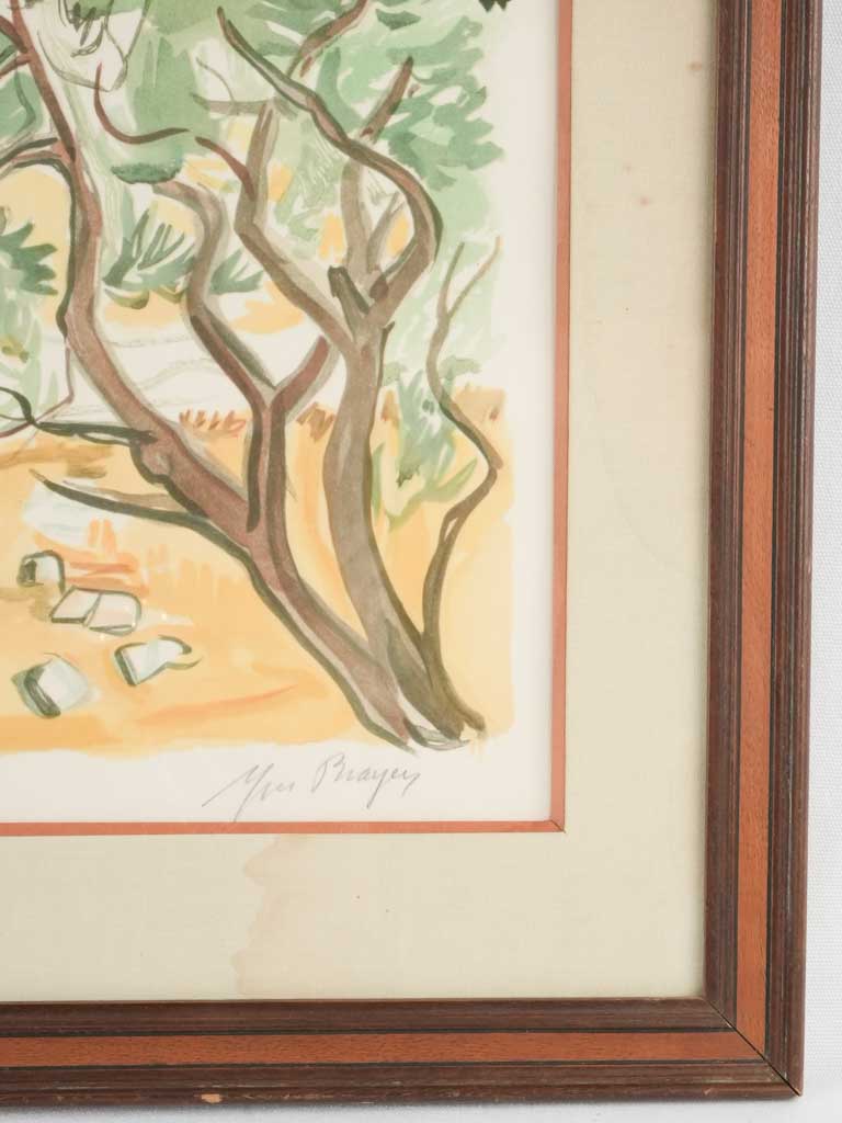 Large Provencal landscape lithograph - Yves Brayer (1907-1990) - 34¾" x 47¼"