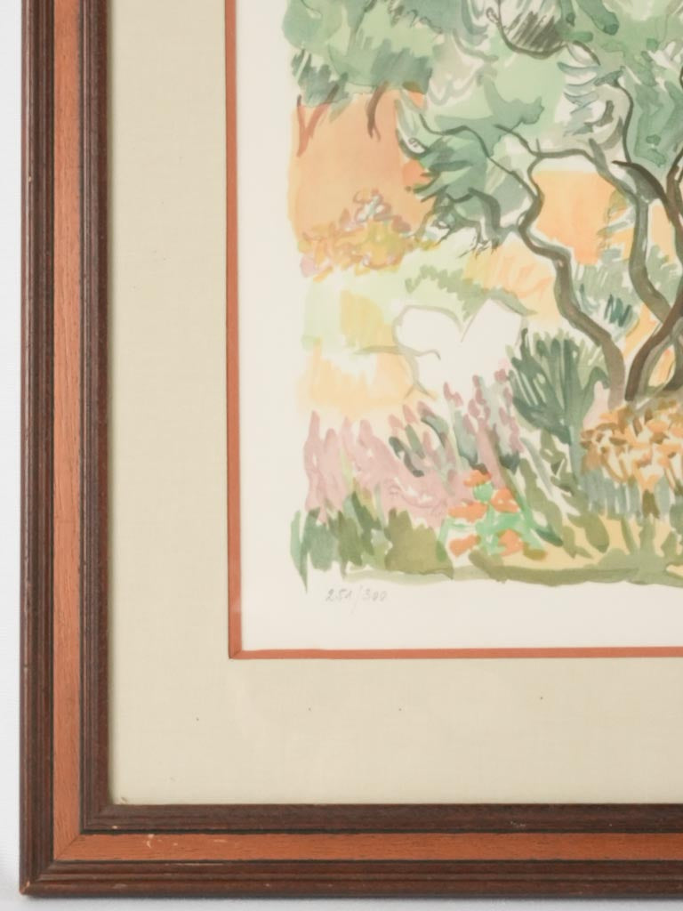 Large Provencal landscape lithograph - Yves Brayer (1907-1990) - 34¾" x 47¼"