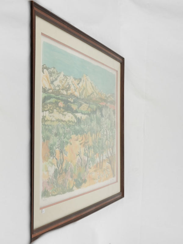 Large Provencal landscape lithograph - Yves Brayer (1907-1990) - 34¾" x 47¼"