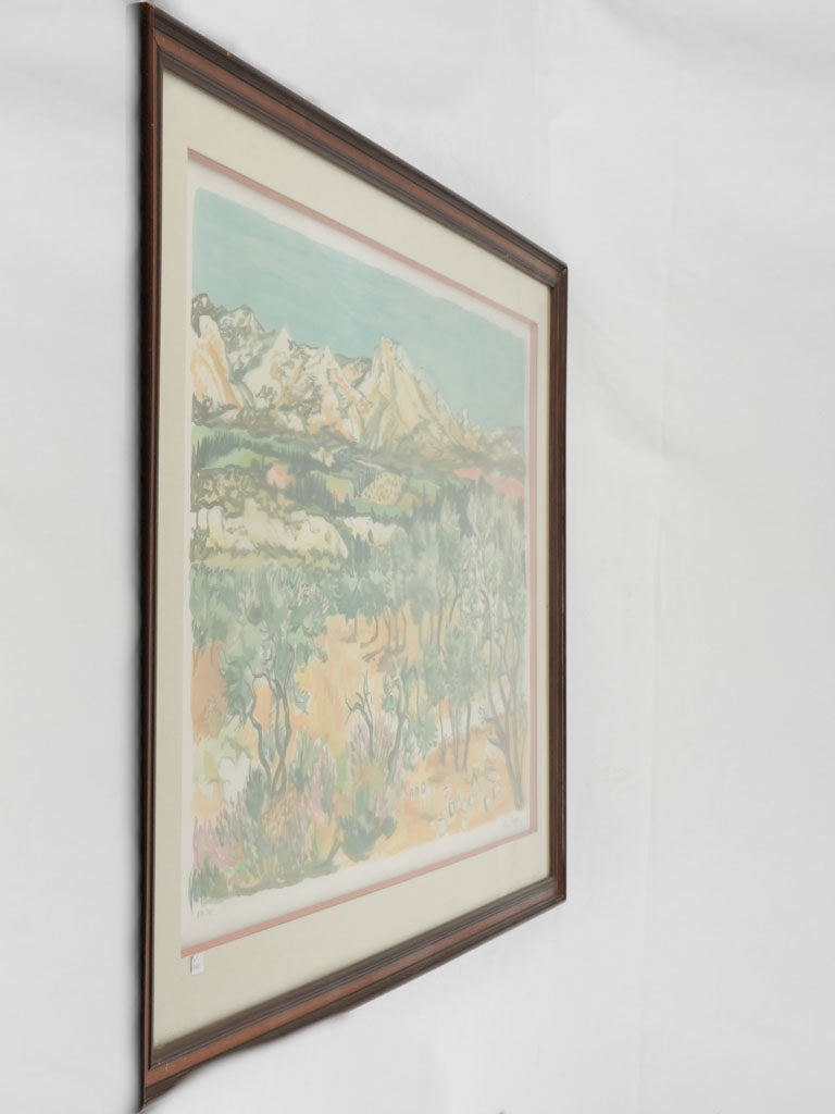 Large Provencal landscape lithograph - Yves Brayer (1907-1990) - 34¾" x 47¼"