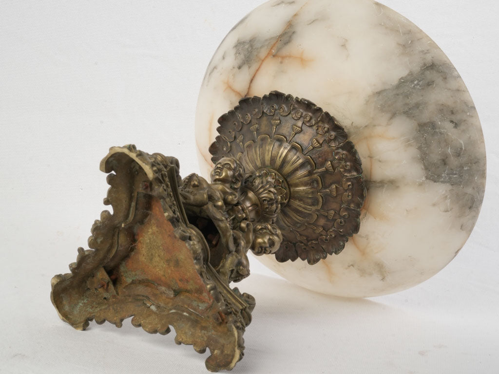 Harmony of alabaster and bronze