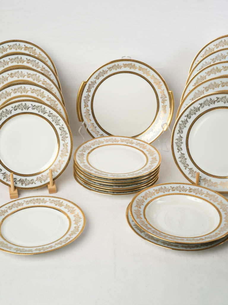 Vintage elegant porcelain dinnerware set