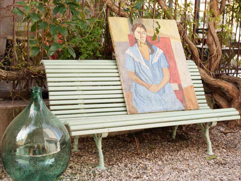 Elegant post-Cubist woman depiction  