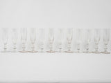 Handmade French crystal champagne goblets