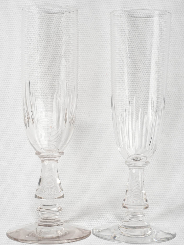 Unique French collectible champagne flutes