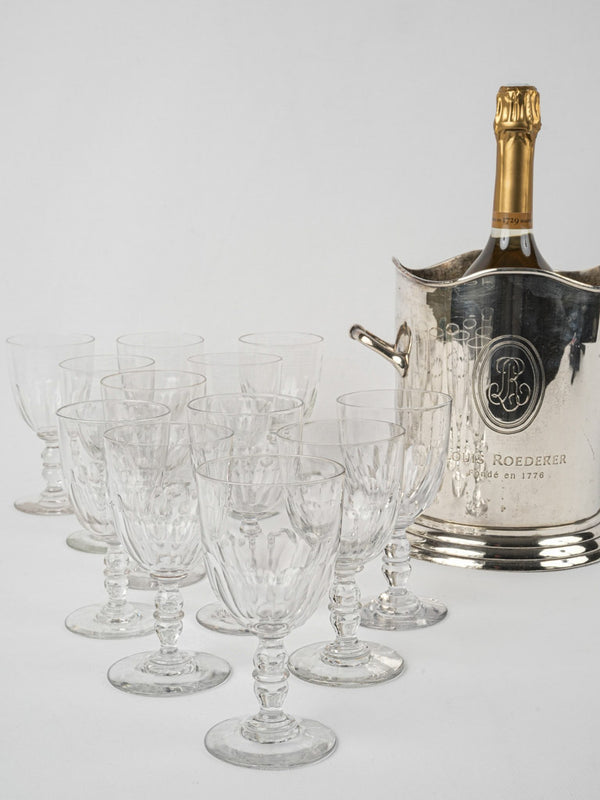 Elegant 19th-century French wine glasses