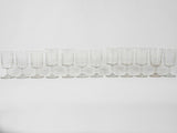 Delicate engraved crystal wine glasses.
