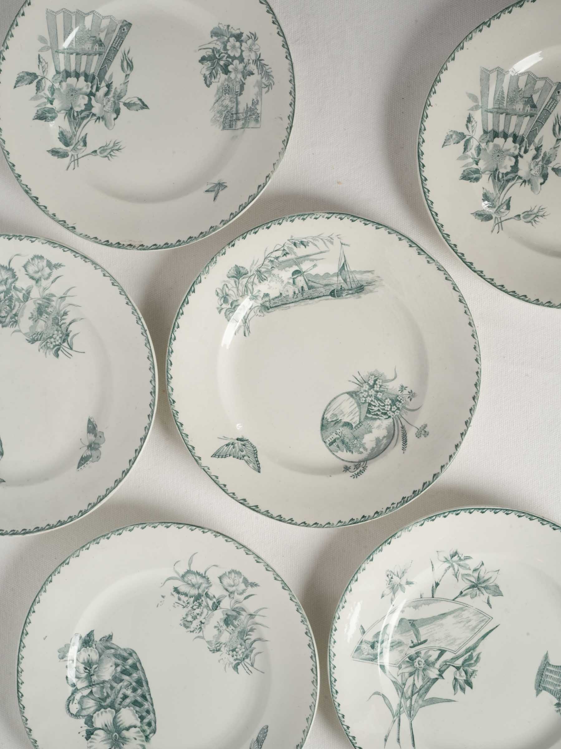 Creamy-white ceramic plate set  