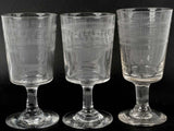 Charming 19th-century French wine glasses.